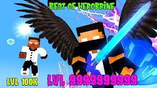 BEST OF HEROBRINE LEVEL 9999999999 | Monster School | Minecraft Animation