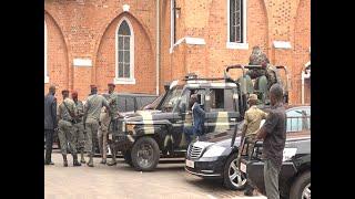 Security formation as President Museveni and Wife attend prayers to install new Archbishop, Enjoy!