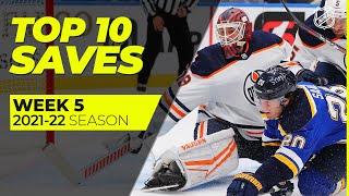 Top 10 Saves from Week 5 of the 2021-22 NHL Season