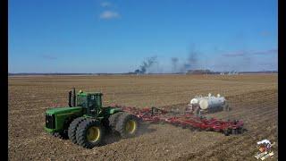 2020 Field Work Begins - John Deere 8400R & 9520 Tractors in action