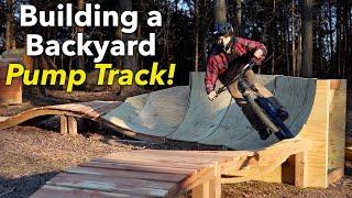 Building a WOODEN Pump Track in our Backyard! (Part 2)