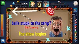 8 BALL POOL - Top 10 awesome trick shots -  balls stuck to the strip. By Master Lady Strike