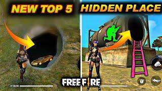 New Hidden Place Free Fire || Secret Place Garena free Fire || Top 5 New Hidden Place