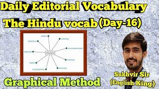 Daily editorial vocabulary series | day-16 | The hindu newspaper vocabulary series | graph method