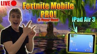 FORTNITE MOBILE - Arena/Pub Stomps! / 4 Finger CLAW (HANDCAM) iPad Air 3! BUILD BATTLES!