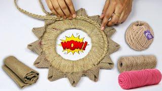 how to make easy handmade jute craft ideas | jute art and craft home decorating ideas
