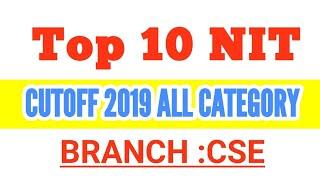 TOP 10 NIT CLOSING RANK FOR ALL CATEGORY STUDENTS JEE MAINS 2020 CUTOFF FOR NIT CSE BRANCH