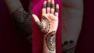 Unique and different mehndi design || front hand mehndi design || short mehndi video #short