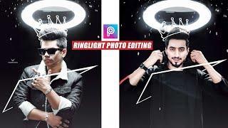 RING LIGHT EFFECT - Photo Editing Tutorial in Picsart Step by Step in Hindi - Taukeer Editz