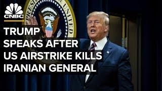 President Trump speaks after US killed Iran's top commander in airstrike – 1/3/2020