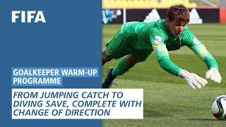 From jumping catch to diving save, complete with change of direction [Goalkeeper Warm-Up Programme]