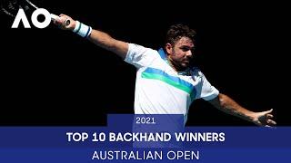 Top 10 Backhand Winners | Australian Open 2021