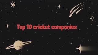 Top 10 cricket bat company's