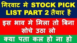 Best stock pick list part 2 in market crash 2020 | best shares to buy now | latest stock market news