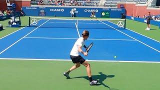 Rublev vs Zverev Practice Match Court Level View Tennis ATP