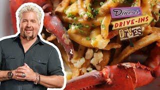 Guy Fieri Eats LOBSTER Poutine on #DDD | Food Network