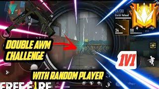 Double AWM Challange with Random Players 1v1 in lone wolf me 1v1||Deepak Gaming |free fire