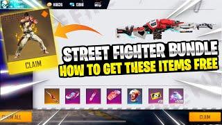 How To Get New Street Fight Event Items - AWM Skin #FreeFireXStreetFighter | Garena Free Fire