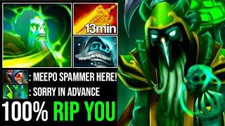 NEW BEST MEEPO COUNTER 100% 1Reaper = K.O Crazy Burn + Shivas Slow 7.24 Dota 2