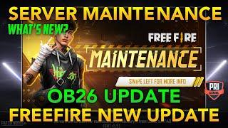 FREEFIRE OB26 UPDATE | SERVER MAINTENANCE | NEW WEAPON MAG7 | AWM GLITCH & CHRONO ABILITY CHANGE