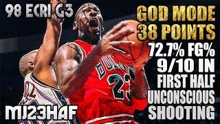 Michael Jordan Highlights vs Nets (1998 ECR1 G3) 38pts, GOD MODE ENABLED! UNCONSCIOUS Shooting!