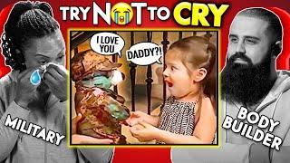 Tough Guys Try NOT To CRY Challenge (ft. Firefighters, Bodybuilders. Wrestlers, Military)