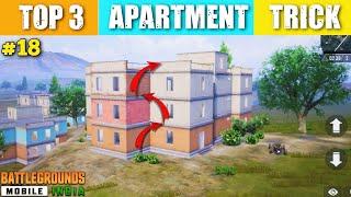 Top 3 School Apartment Tips and Tricks | School Apartments Tricks Pubg | Apartment Glitch Pubg |