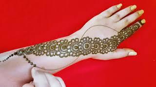 VERY BEAUTIFUL AND EASY FLORAL JEWELLERY HENNA MEHNDI DESIGN