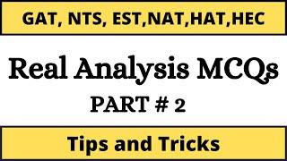 Real Analysis Mcqs || PPSC - Real Analysis Mcqs Part 2  || Mathematics ke teacher