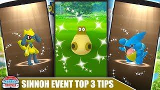 TOP 3 TIPS to MAXIMIZE THE *SINNOH EVENT*! SHINY RIOLU & GIBLE + HIPPOPOTAS 7 KM EGGS | POKÉMON GO