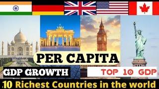 TOP 10 RICHEST COUNTRY IN THE WORLD | PER CAPITA | GDP GROWTH