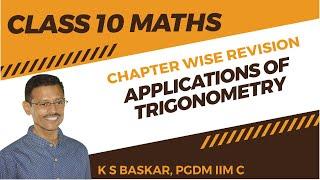 CBSE Class 10 Math Revision Class | Chapter 9 Applications of Trigonometry | Important Questions