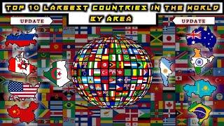 TOP 10 LARGEST COUNTRIES IN THE WORLD IN TERMS OF AREA |COUNTRY FLAG | EMBLEM | LOCATION ON GLOBE |