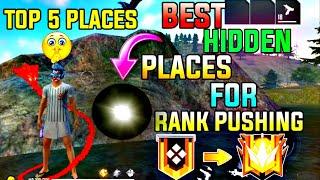 TOP 5 HIDDEN PLACE IN FREE FIRE ! TOP 10 HIDE PLACE IN BERMUDA MAP ! RANK PUSH TIPS ! PRO UIVERSITY