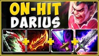 ON-HIT EFFECTS + INSTA 5 STACK DARIUS BUILD IS 100% UNFAIR! DARIUS SEASON 10! - League of Legends