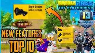 TOP 10 NEW FEATURES IN PUBG MOBILE AFTER 0.18.0 UPDATE || SIDE SCOPE AND TRICKS || R15 Gaming