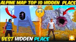 Top 10 hidden place in alpine map | secret hidden place in new map | alpine map hidden place in ff