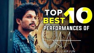 Top 10 Allu Arjun Performances | Stylish Star | Vedam , Ala Vaikunthapurramloo | THYVIEW