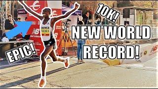 NEW EPIC 10K WORLD RECORD!! (26:24!!) || RHONEX KIPRUTO - KENYA