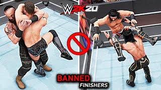 WWE 2K20 Top 10 Finishers BANNED By WWE