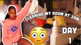 CLEANING MY ROOM AT 3AM!! (vlogmas day 1)