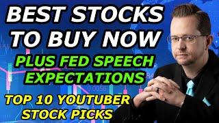 BEST STOCKS TO BUY NOW + FED SPEECH EXPECTATIONS - Top 10 YouTuber Stock Picks for Wednesday, Jun 16