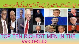 Top Ten Richest Man Billionaires: who are the richest people in the world?