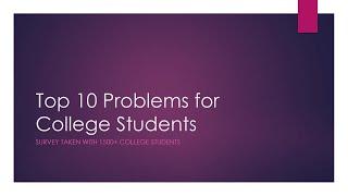 Top 10 Problems for College Students | Need your Suggestions | PTS Club KRGI