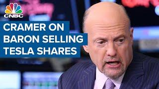 Jim Cramer reacts to Ron Baron selling 1.8 million Tesla shares