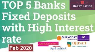 TOP 5 Banks Fixed Deposits with High Interest rate