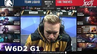 Team Liquid vs 100 Thieves | Week 6 Day 2 S10 LCS Spring 2020 | TL vs 100 W6D2