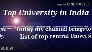 Top University in India (pg course)