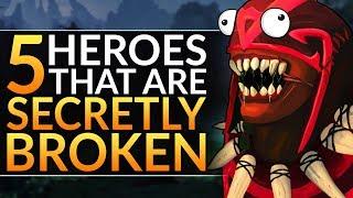 5 Heroes that are SECRETLY BROKEN - Best 7.24 Meta Tips to SOLO CARRY - Dota 2 Pro Hero Guide