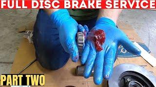 HOW TO SERVICE FRONT DISC BRAKES ON A FOXBODY MUSTANG PART TWO // PACK THE WHEEL BEARINGS